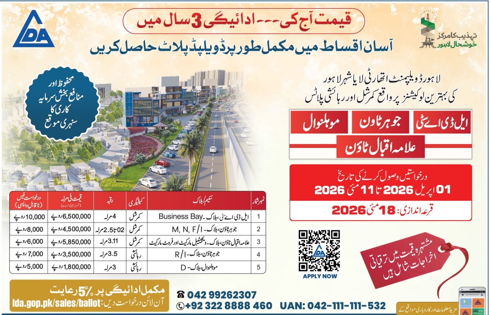 LDA Approved Housing Societies plot auction
