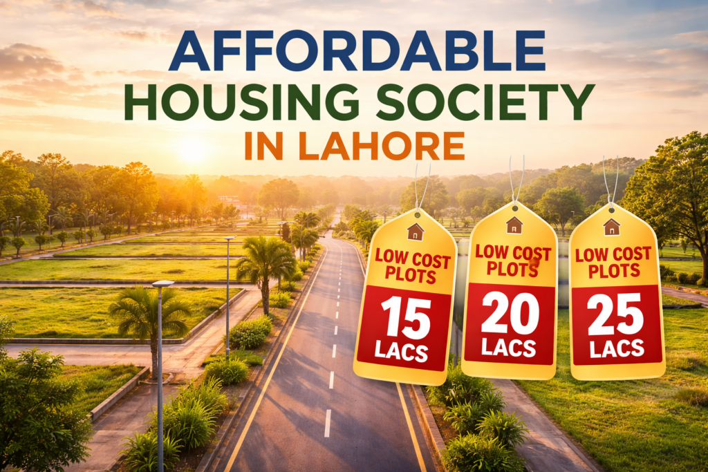 Cheap plots in Lahore showing low price residential plots and housing society