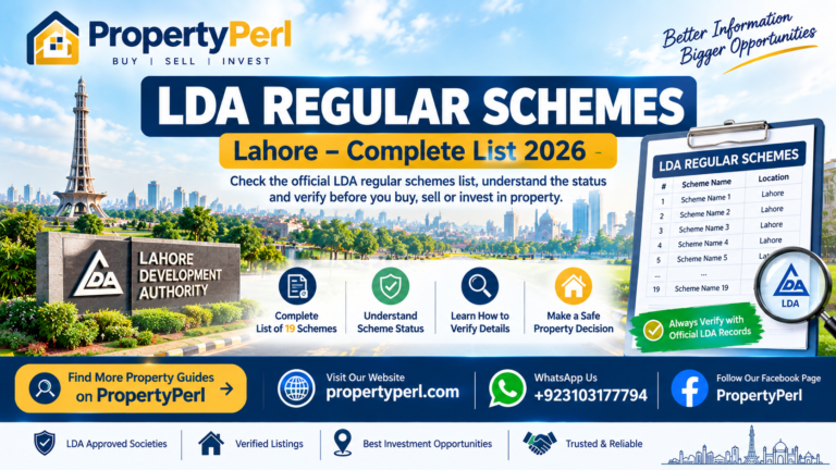 LDA Regular Schemes Lahore complete list 2026 with official verification guidance