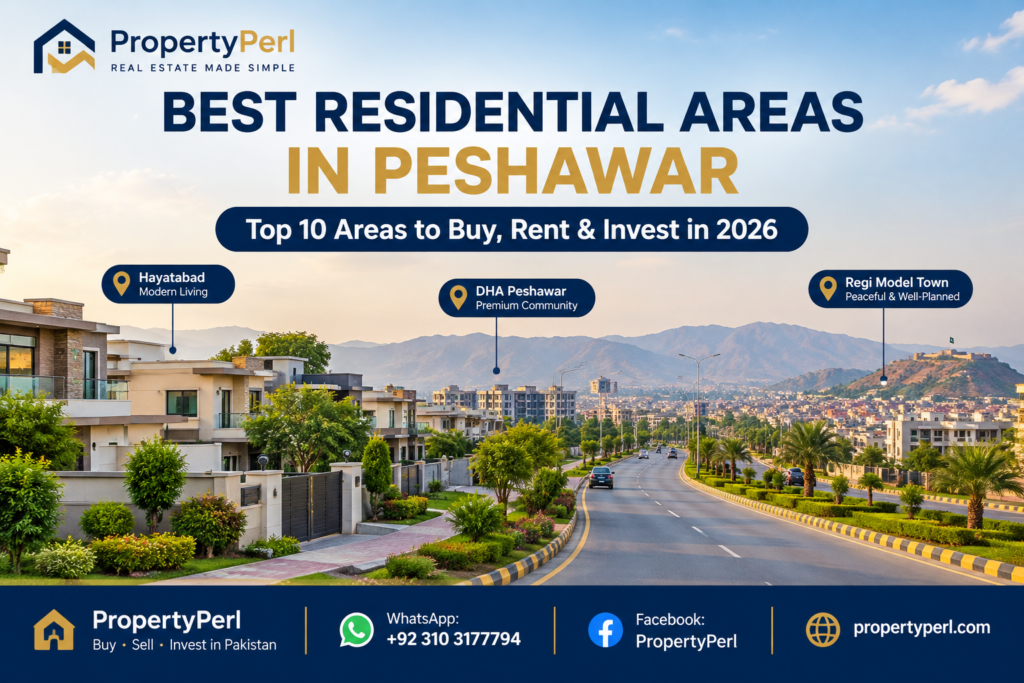 Best residential areas in Peshawar 2026 – top 10 areas including Hayatabad, DHA Peshawar and Regi Model Town